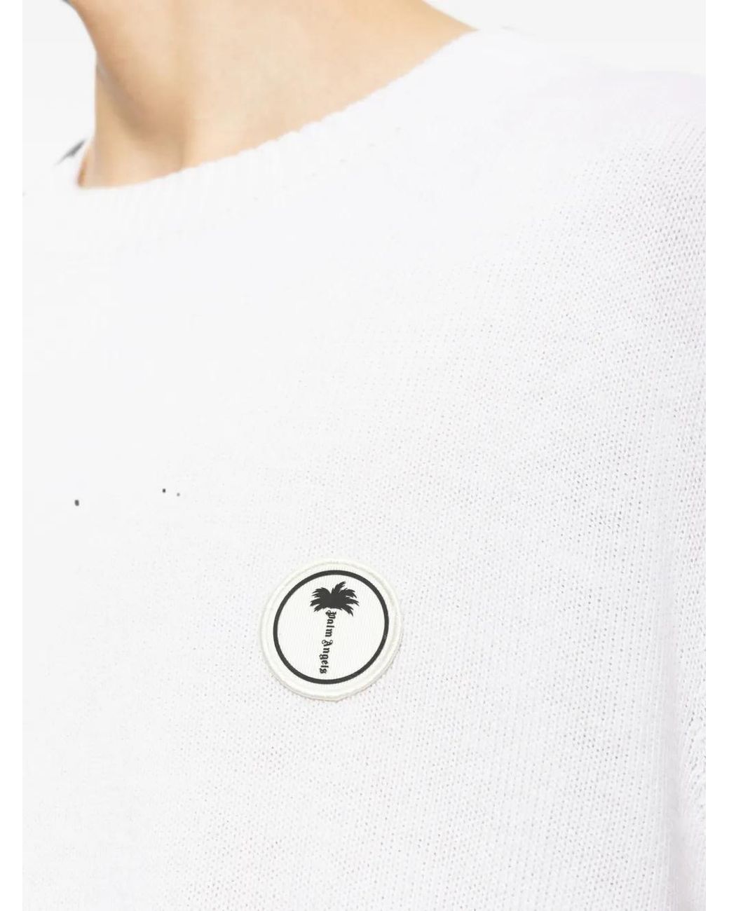 Palm Angels Pullover Mit Logo-Patch in White für Herren
