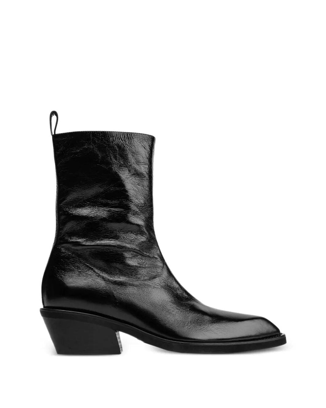 Poeve Black Bottines En Cuir