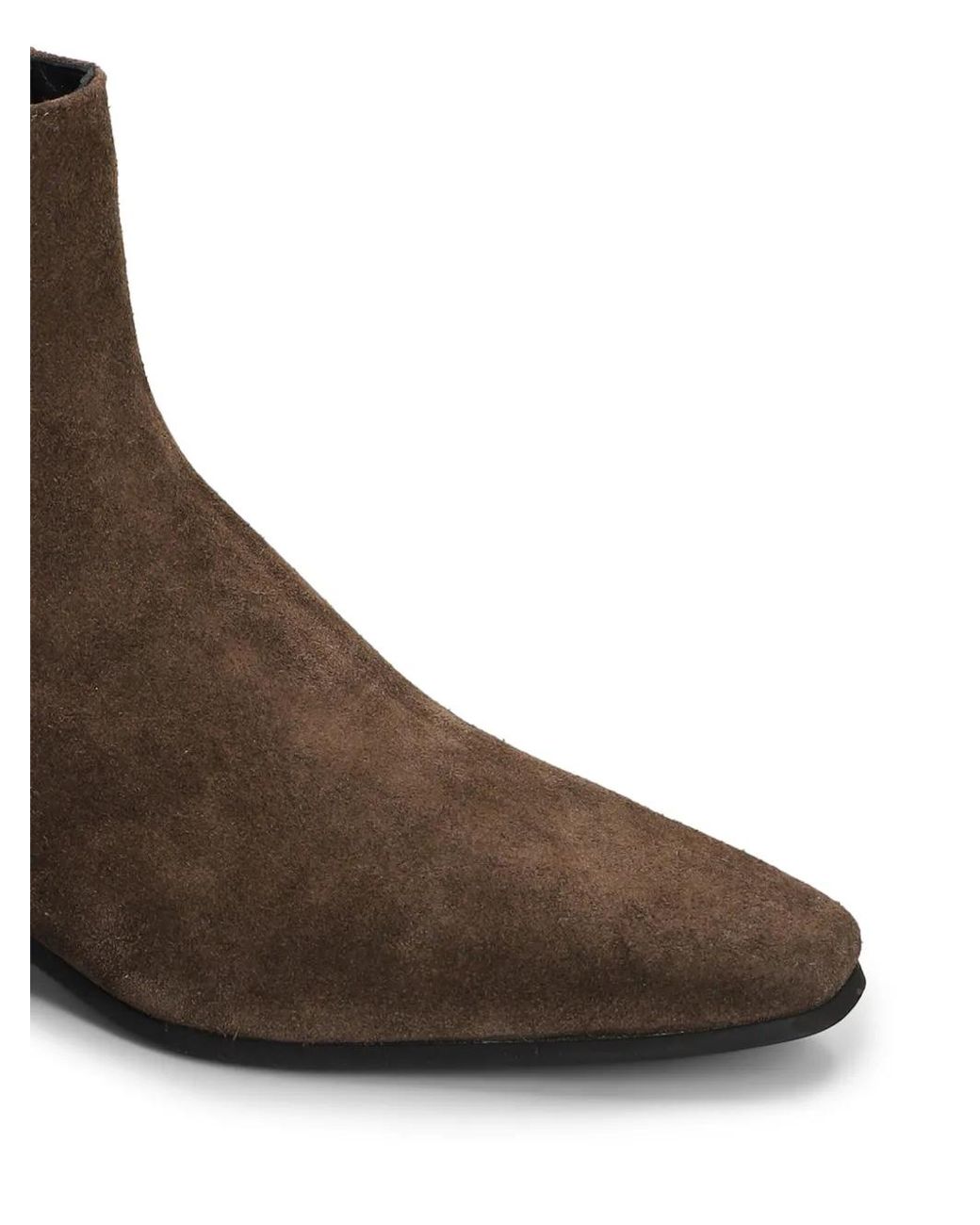 Evaluna Brown Suede Pointed-Toe Ankle Boots