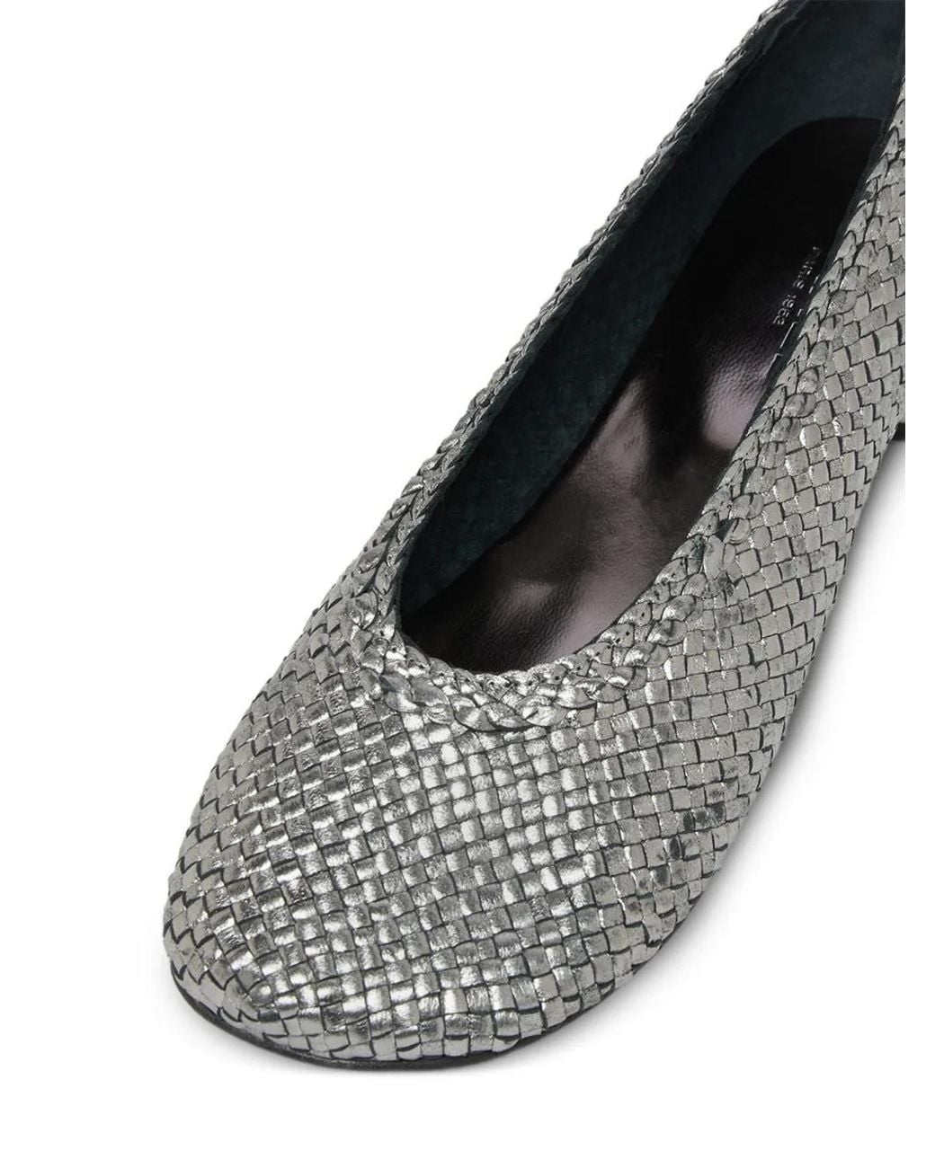 CAREL PARIS White Ballerines Cassis En Cuir Tressé