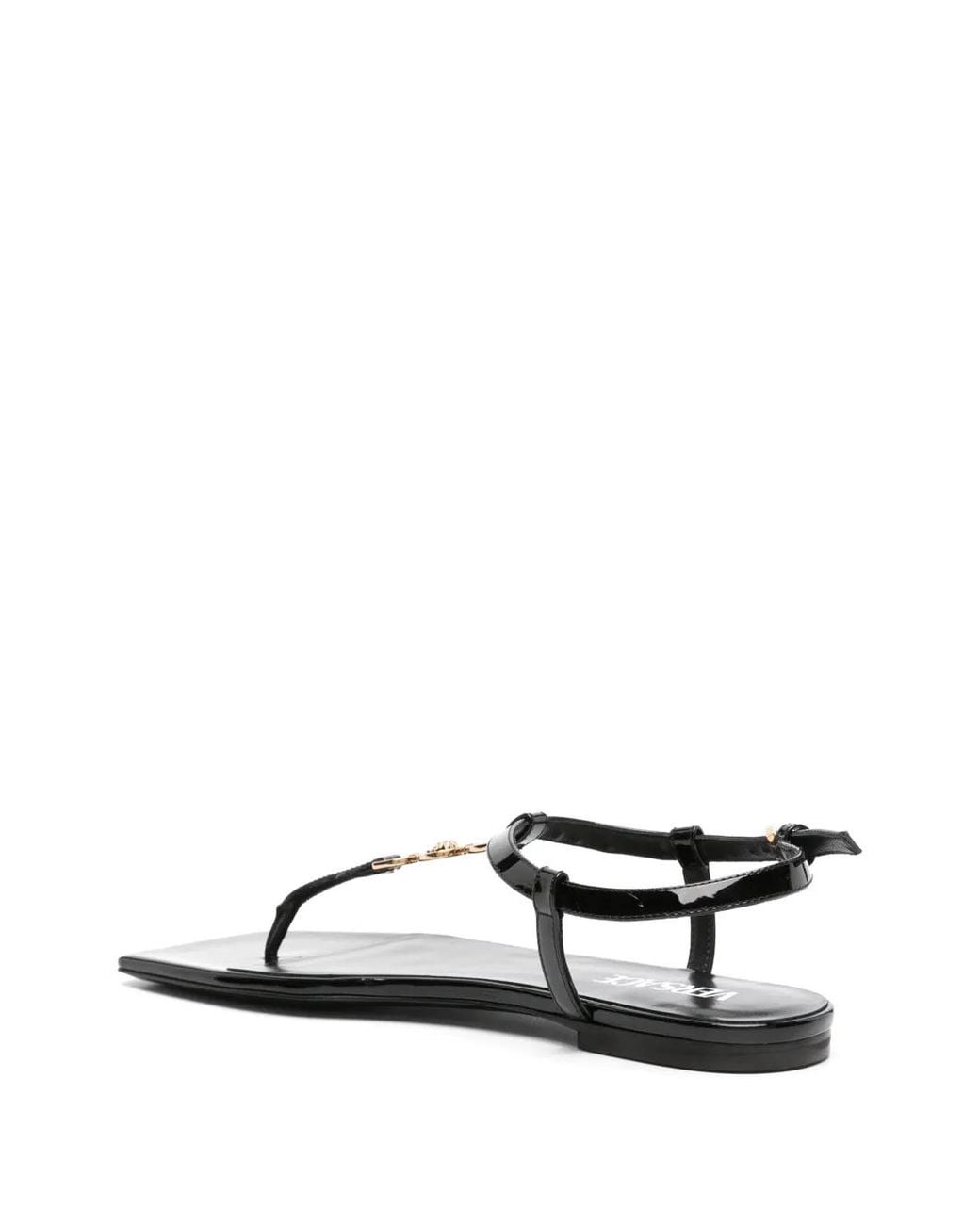 Versace Black Medusa Patent Sandal