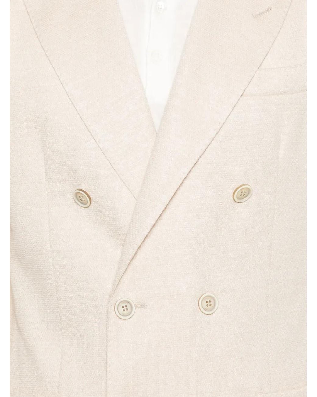 Eleventy White Double-Breasted Blazer for men
