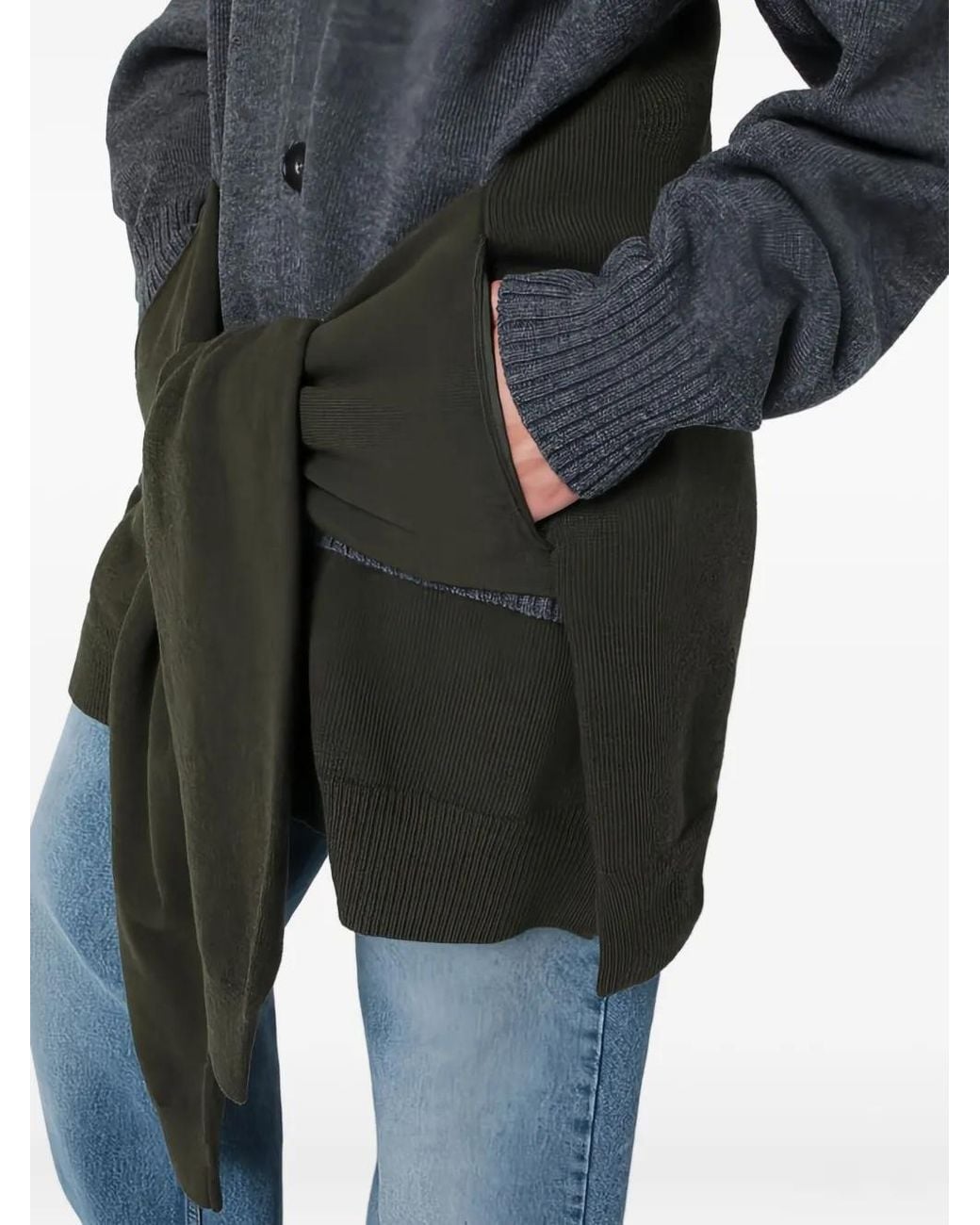 Stella McCartney Blue Buttoned Two-Tone Cardigan