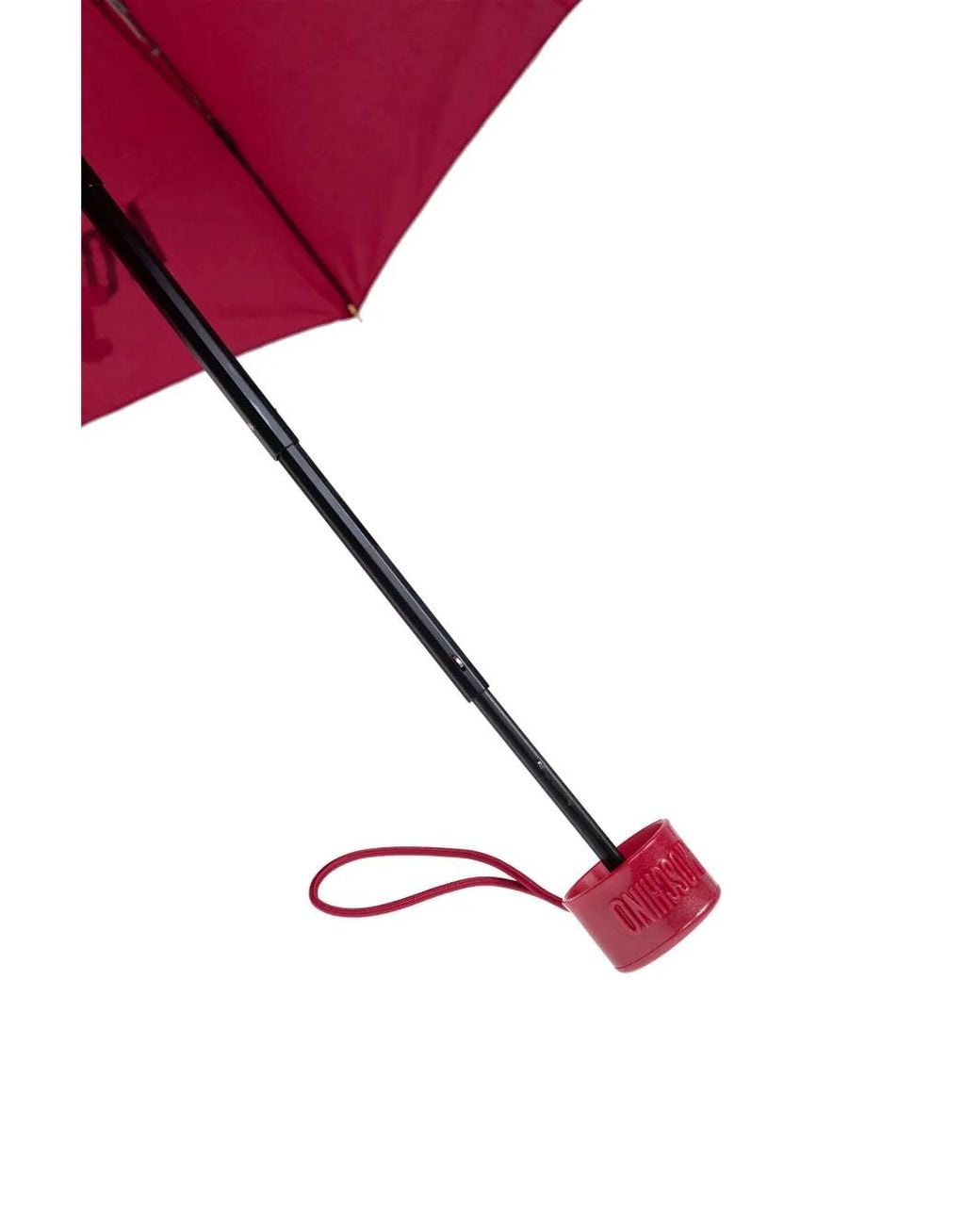 Moschino Pink Teddy-Motif Compact Umbrella