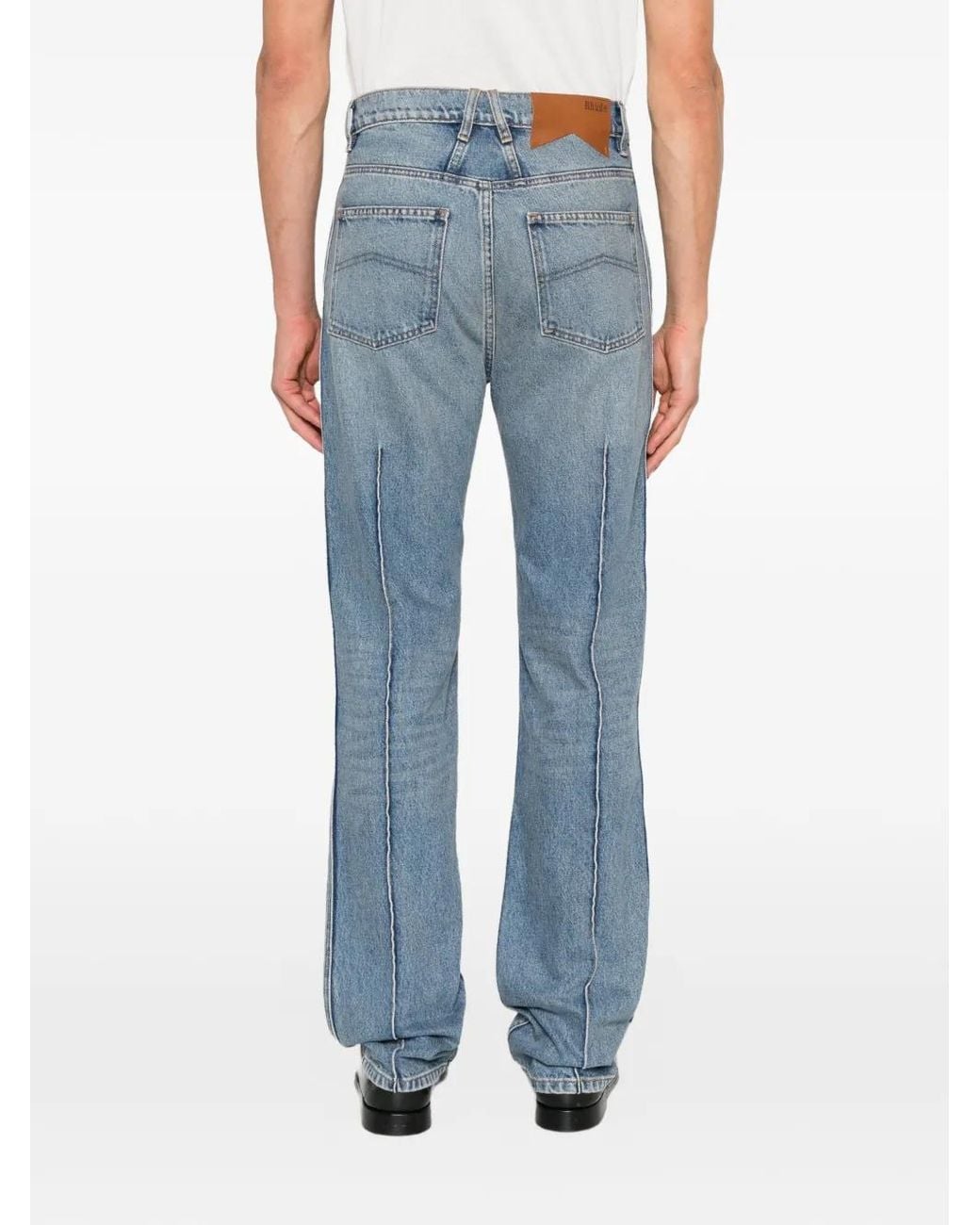 Rhude Blue Traxedo Straight-Leg Jeans for men