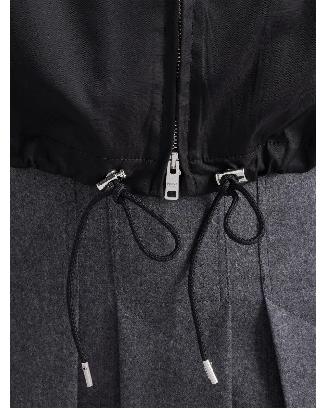 Prada Black Hooded Zip-Up Jacket
