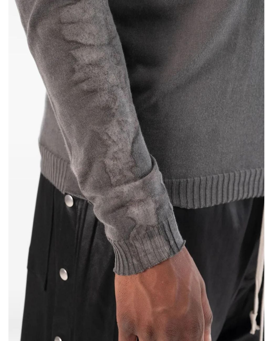 MD75 Gray Hand-Treated Knitted Sweater for men