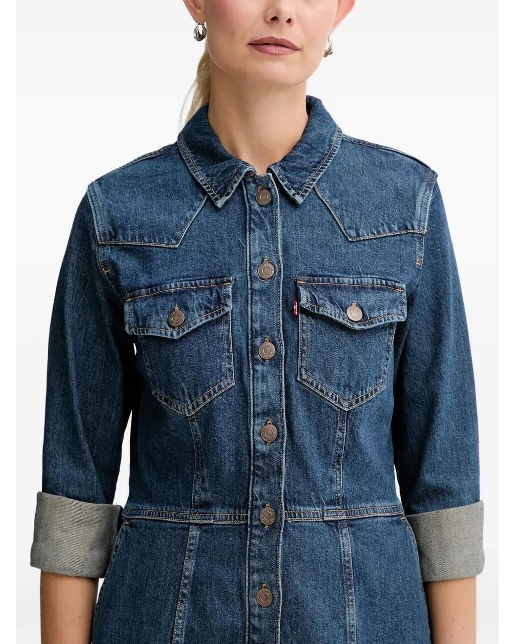 Levi's Blue Flynn Denim Mini Dress