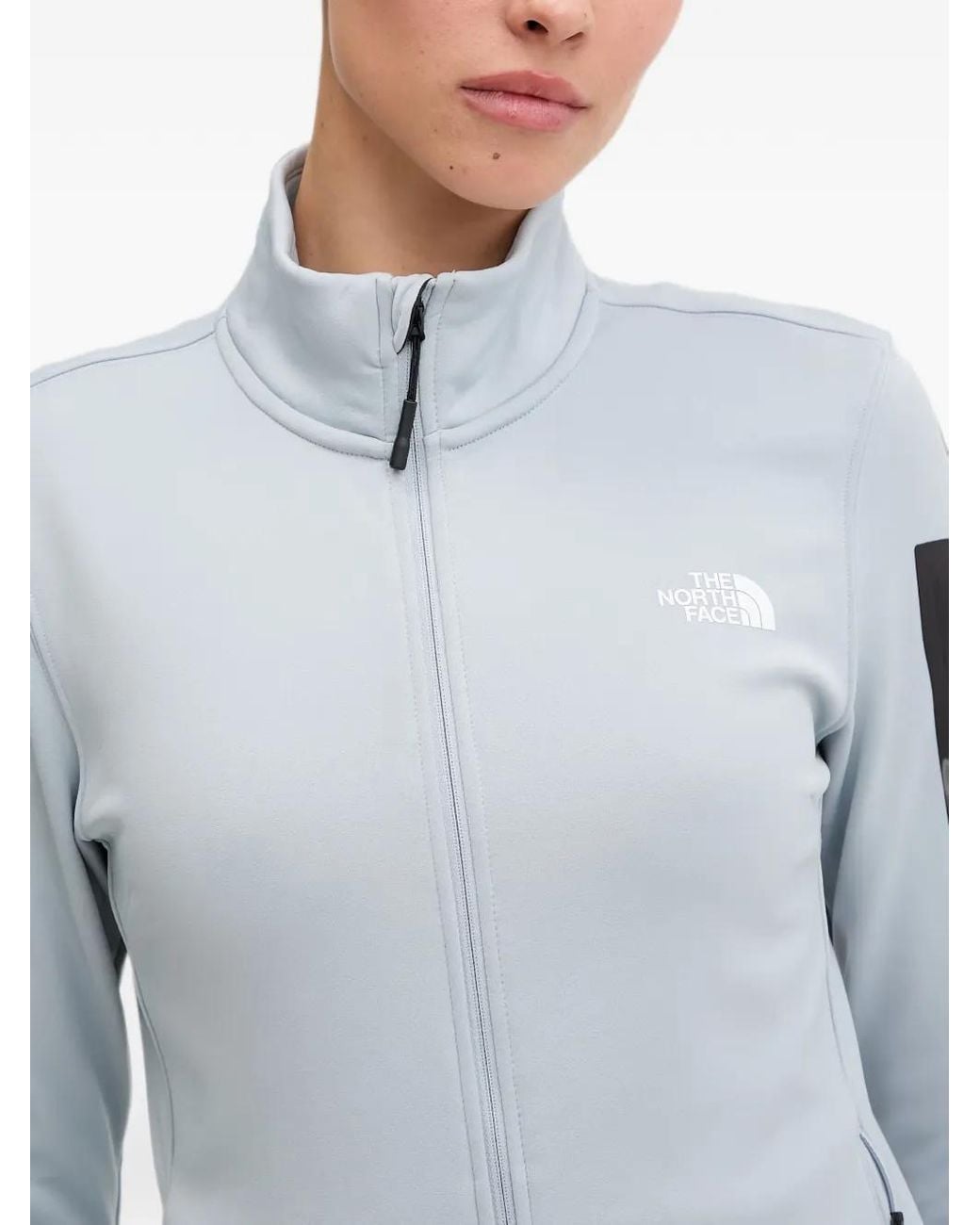 The North Face Gray Logo-Print Zip-Fastening Jacket