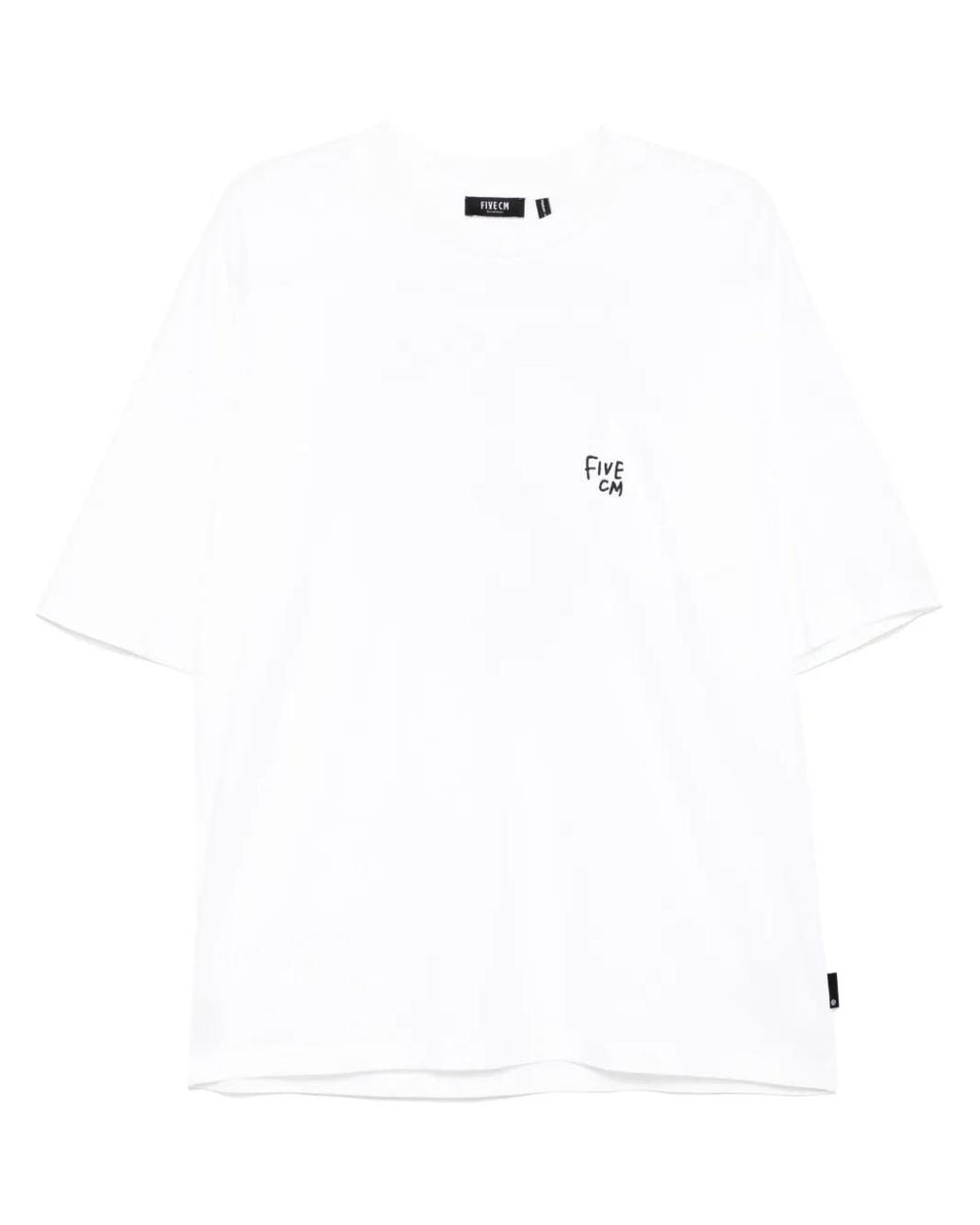 FIVE CM White Logo-Embroidered T-Shirt for men