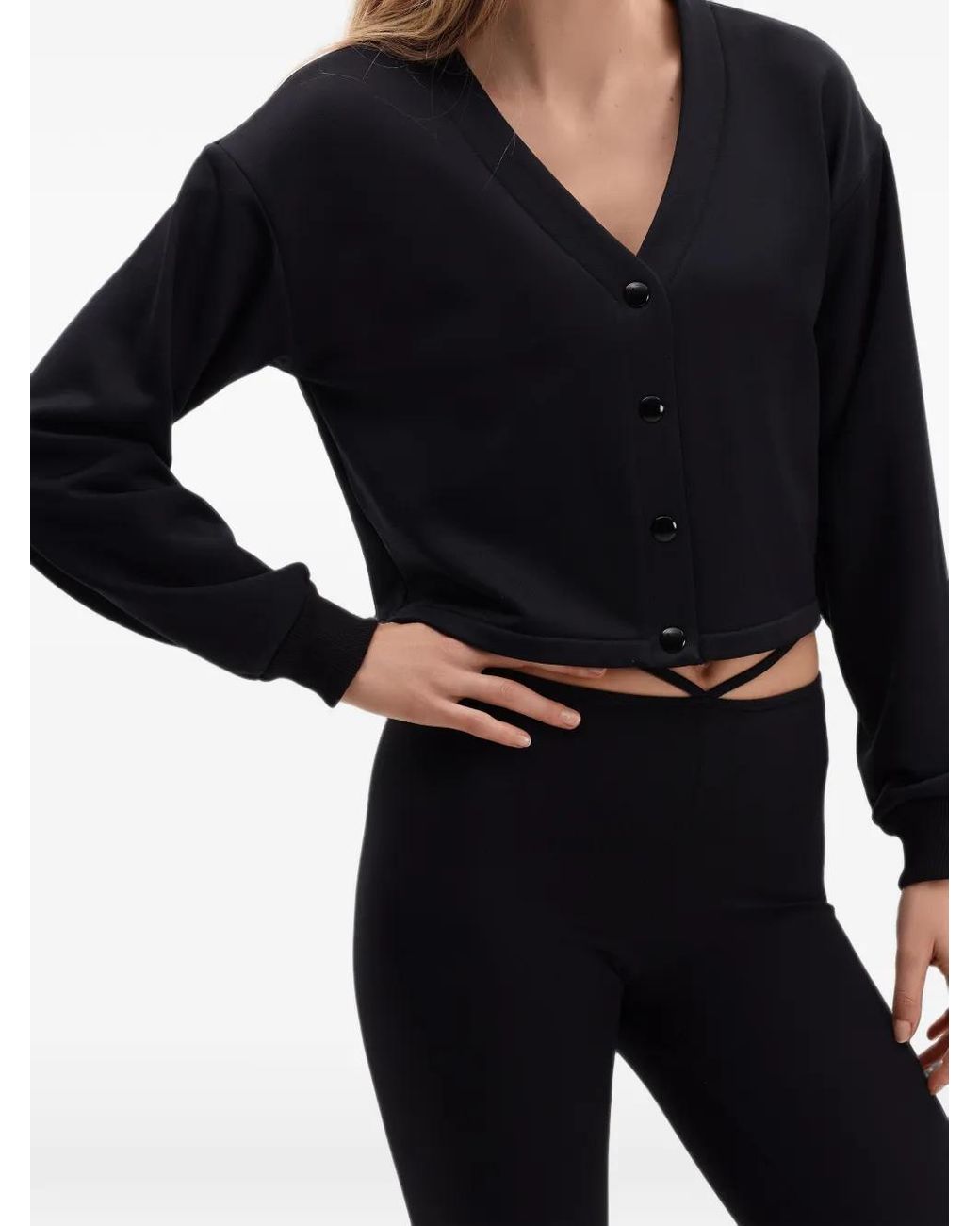 Eres Black Asher Cropped Cardigan