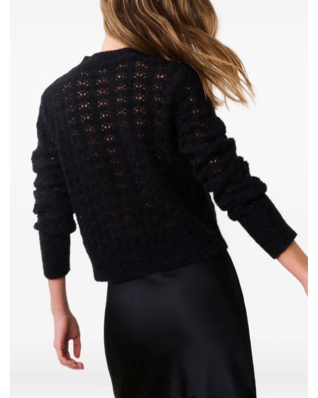 LoveShackFancy Black Lilly Bow-Detail Cardigan