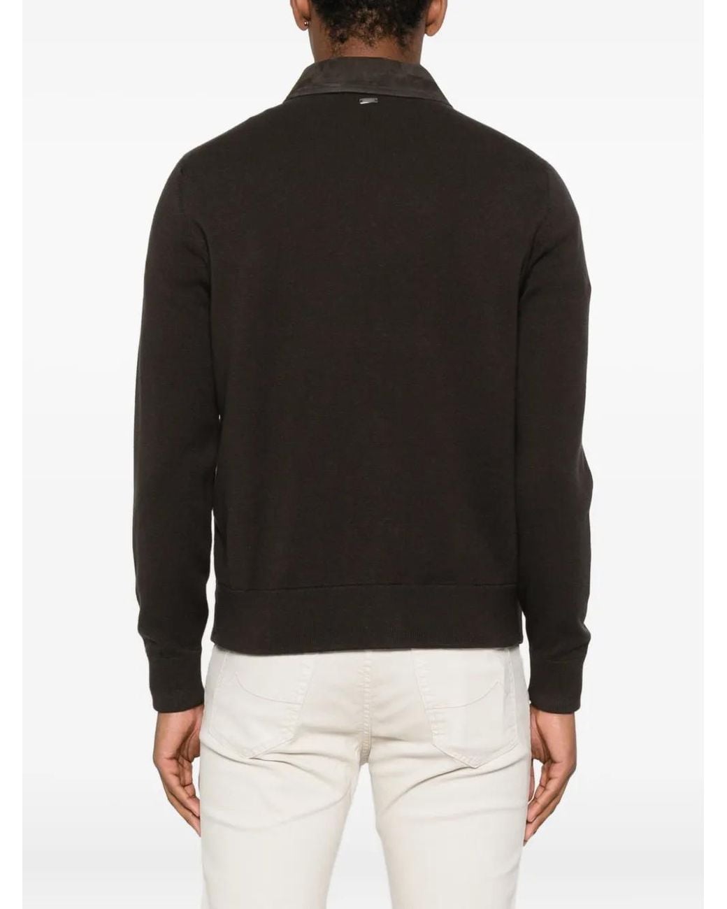 Chaqueta A Paneles Herno de hombre de color Black