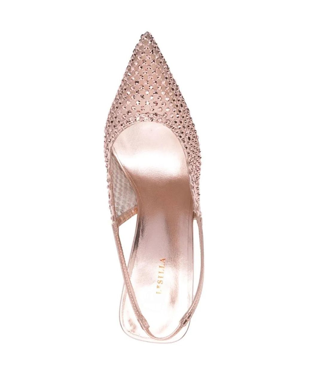Le Silla Pink 100Mm Gilda Crystal-Embellished Slingback Pumps