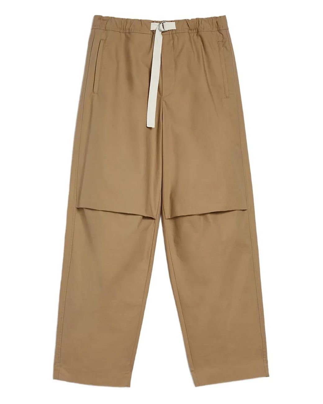 Jil Sander Natural Belted Pocket-Detail Trousers for men