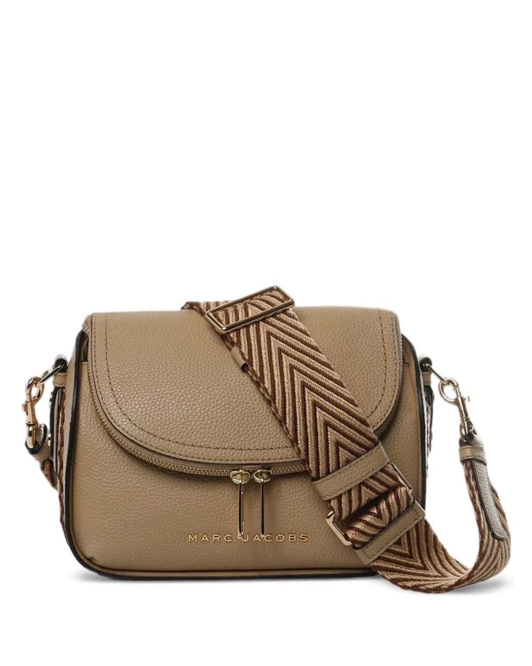 Marc Jacobs Brown Zip Leather Cross Body Bag