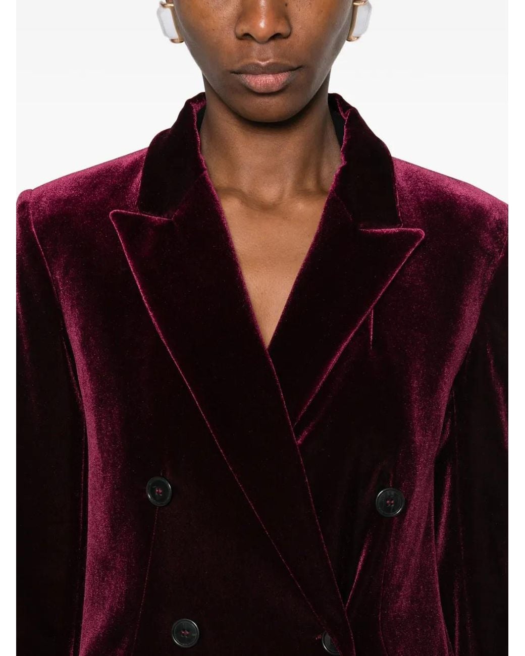 Blanca Vita Black Double-Breasted Coat