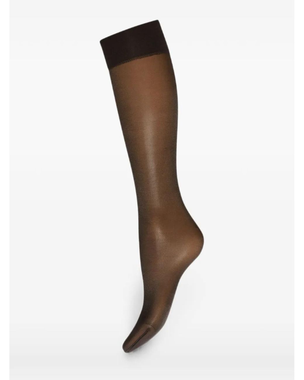 Wolford Black Touch Satin Knee-High Socks