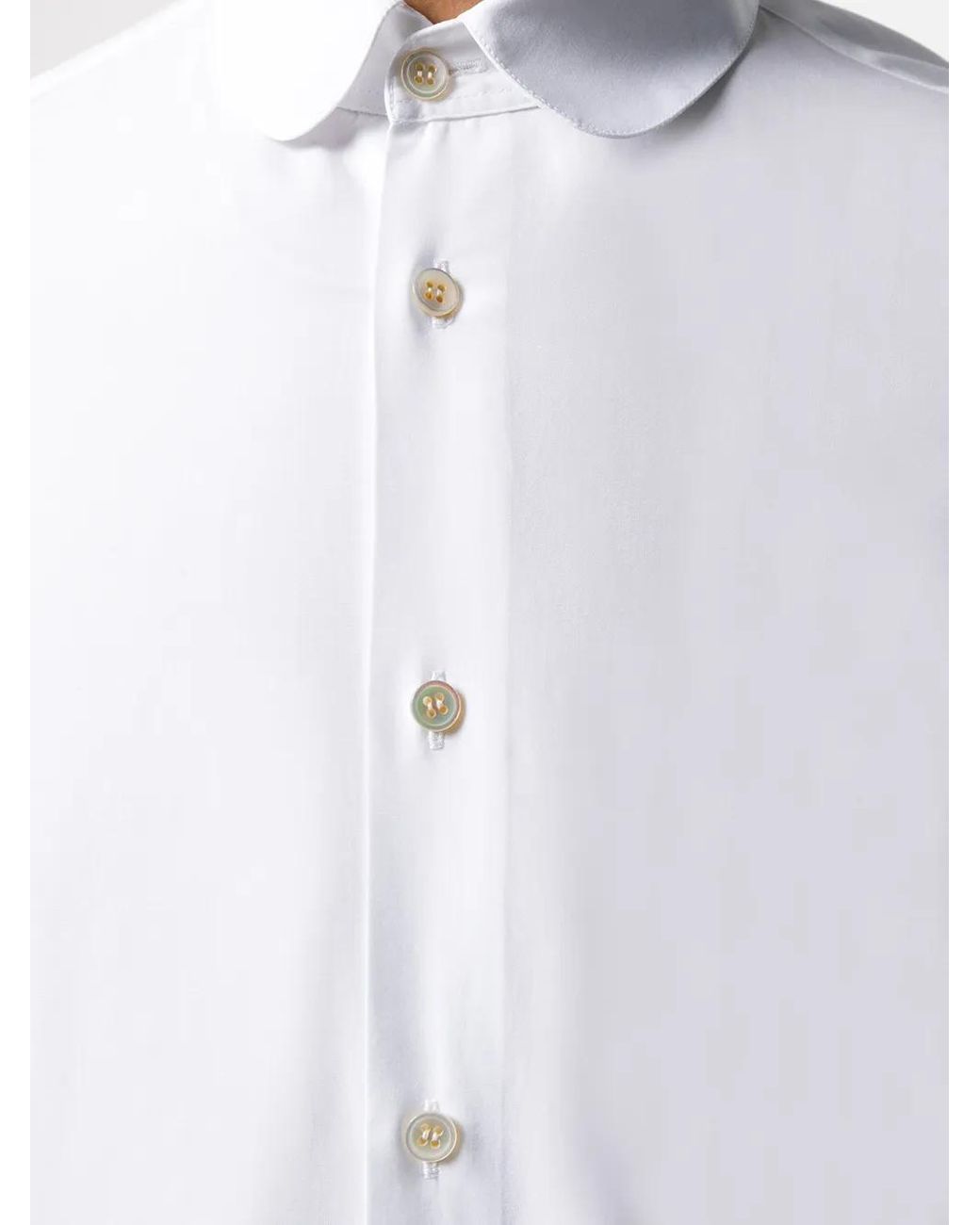 Saint Laurent White Peter Pan Collar Shirt for men