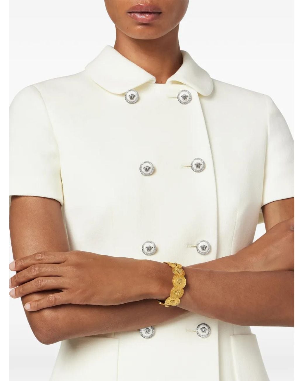 Versace White Tribute Cuff Bracelet