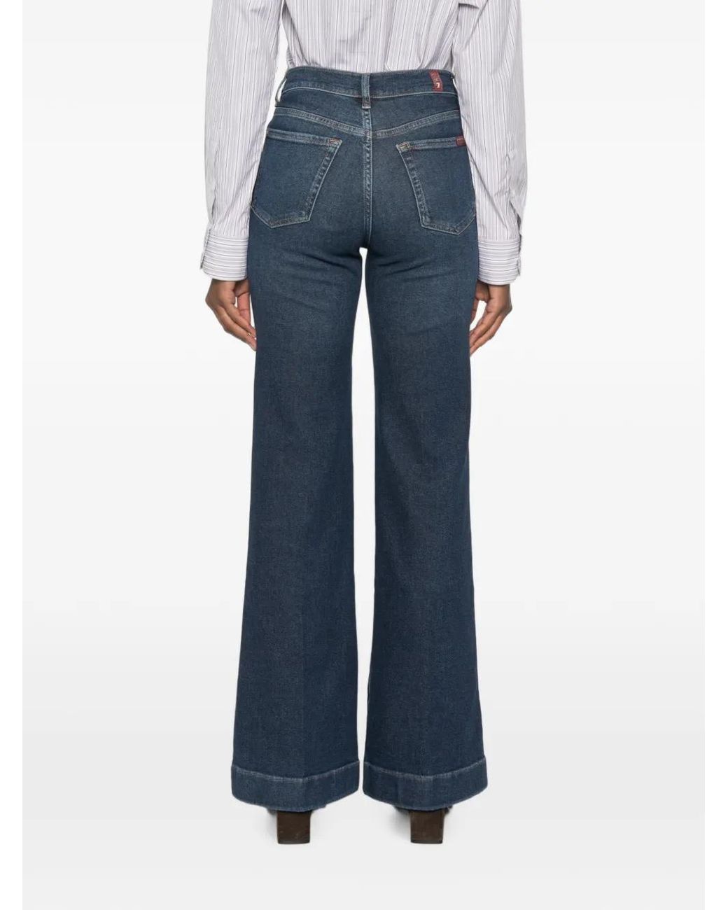 7 For All Mankind Blue Jean Ample À Patch Logo