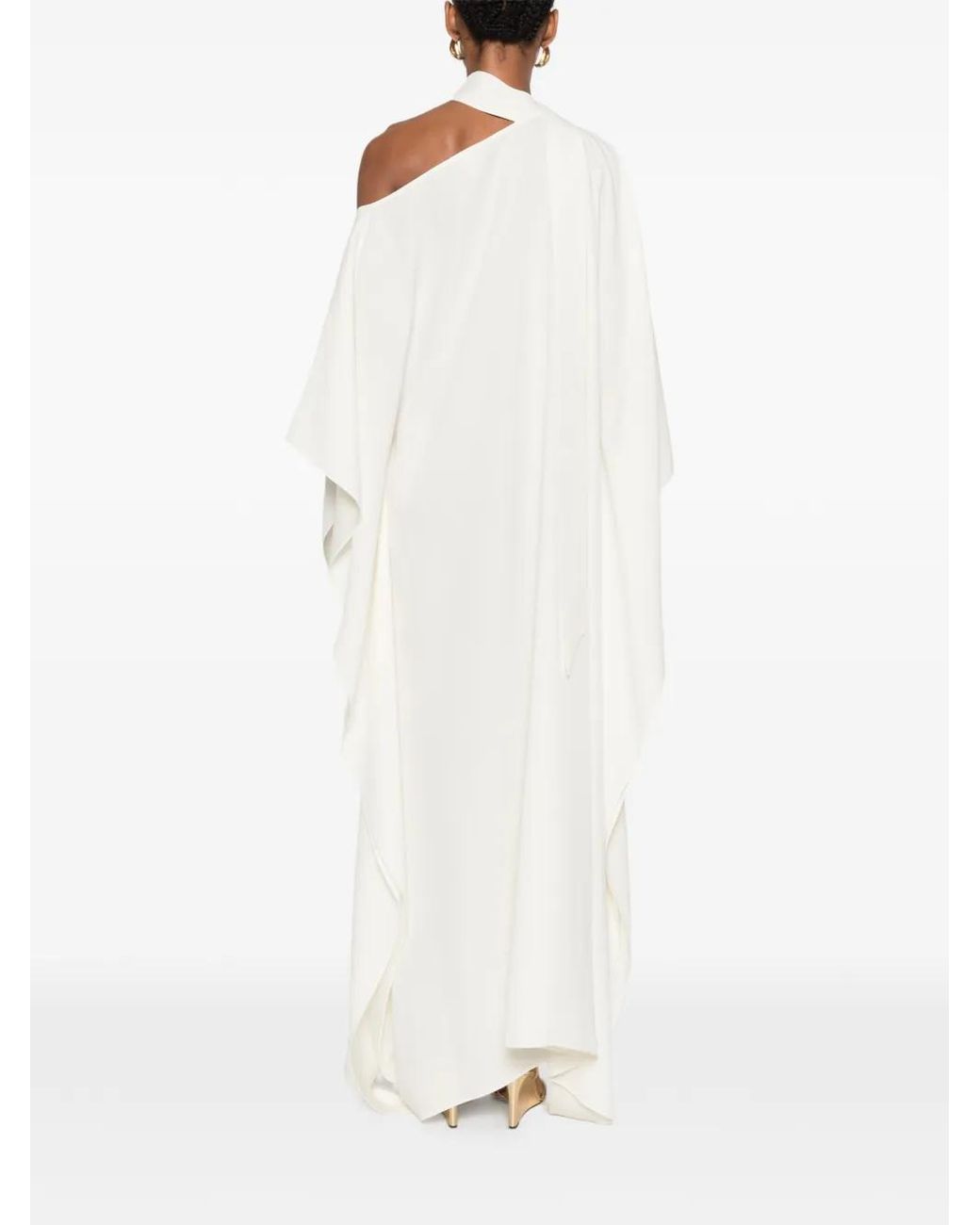Taller Marmo White Robe-Caftan Longue À Une Manche