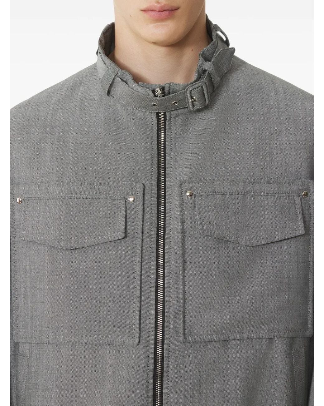 Lanvin Gray Mohair Wool Jacket for men