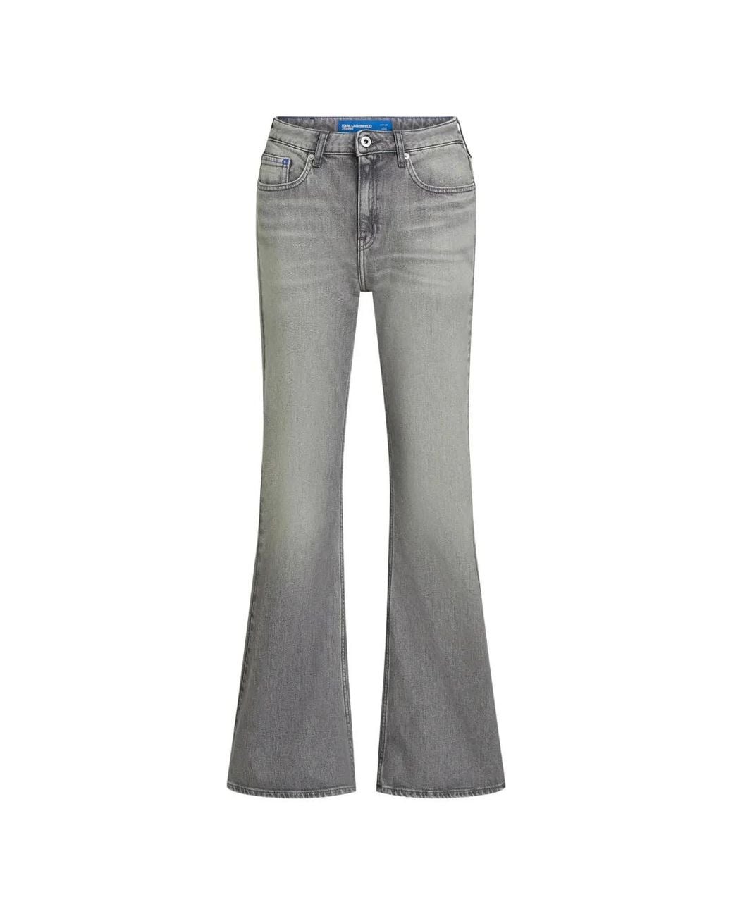 Karl Lagerfeld Gray Five-Pocket Flare Jeans