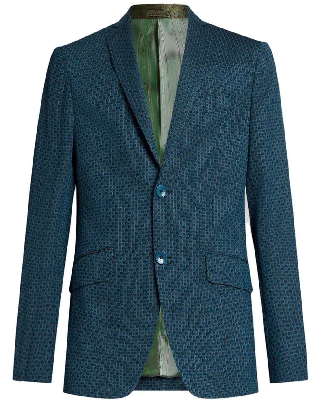 Etro Blue Checked Blazer for men