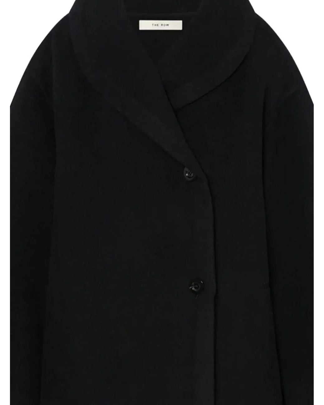The Row Black Double-breasted Coat