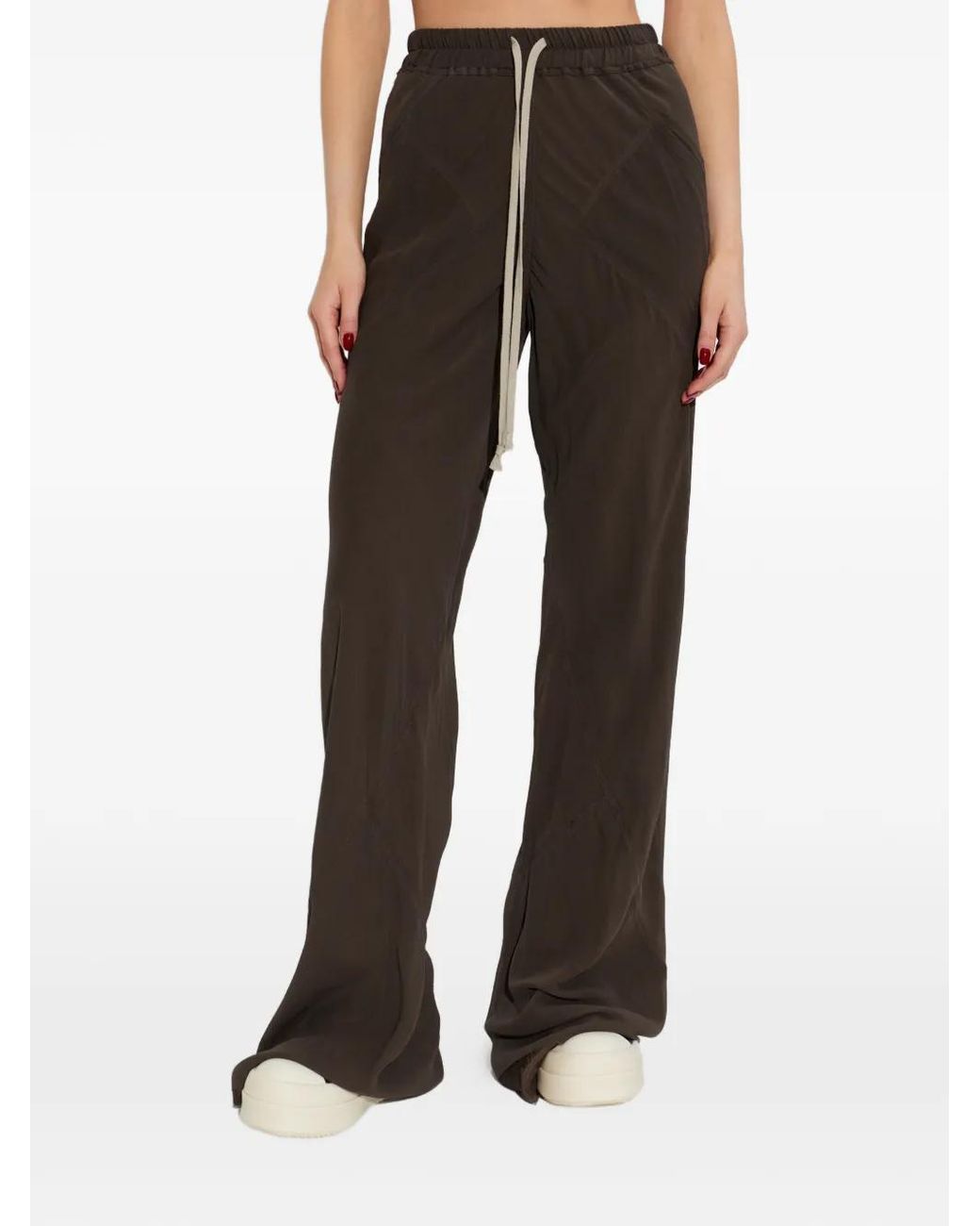 Rick Owens Brown Drawstring Trousers