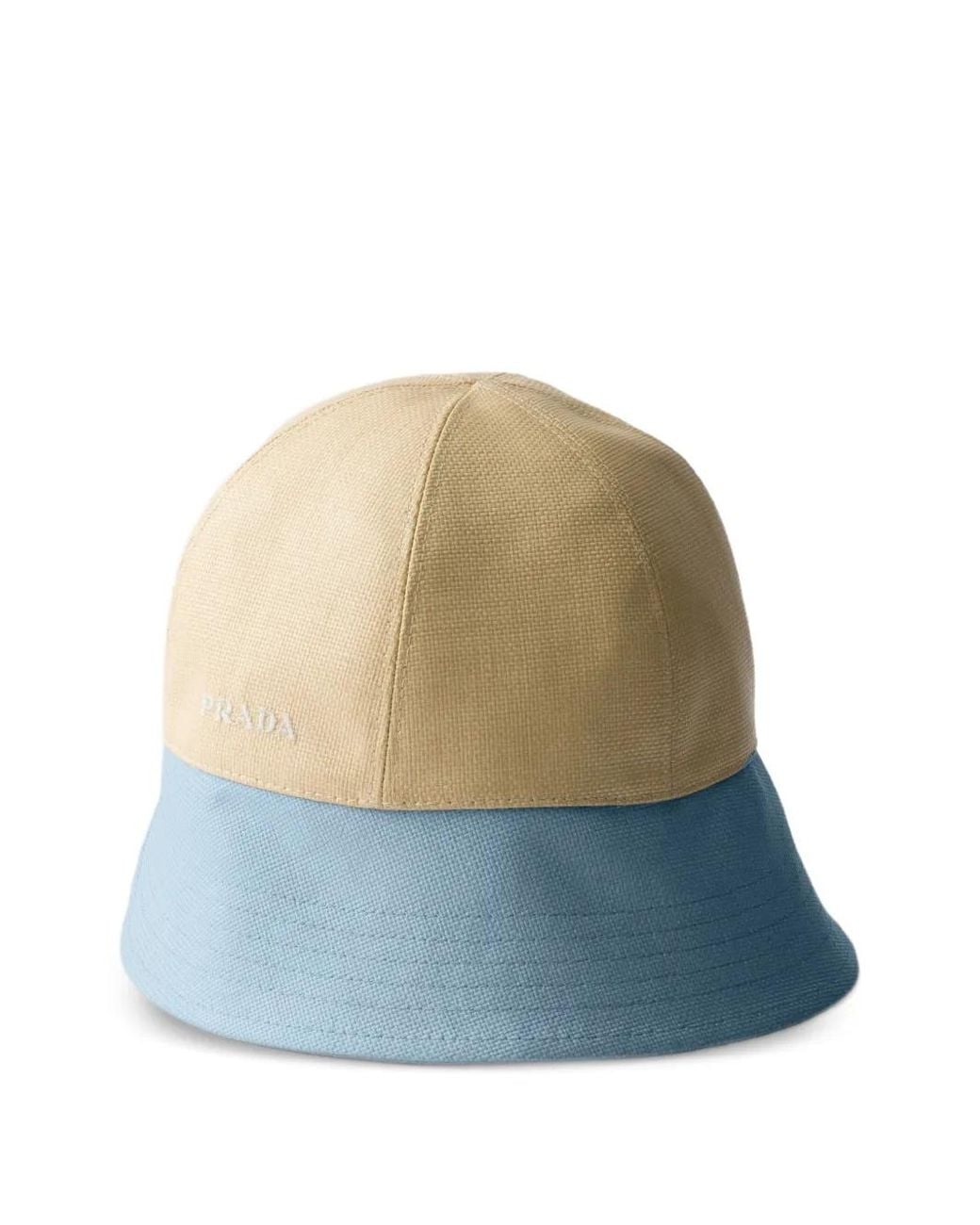 Prada Blue Chapeau En Toile