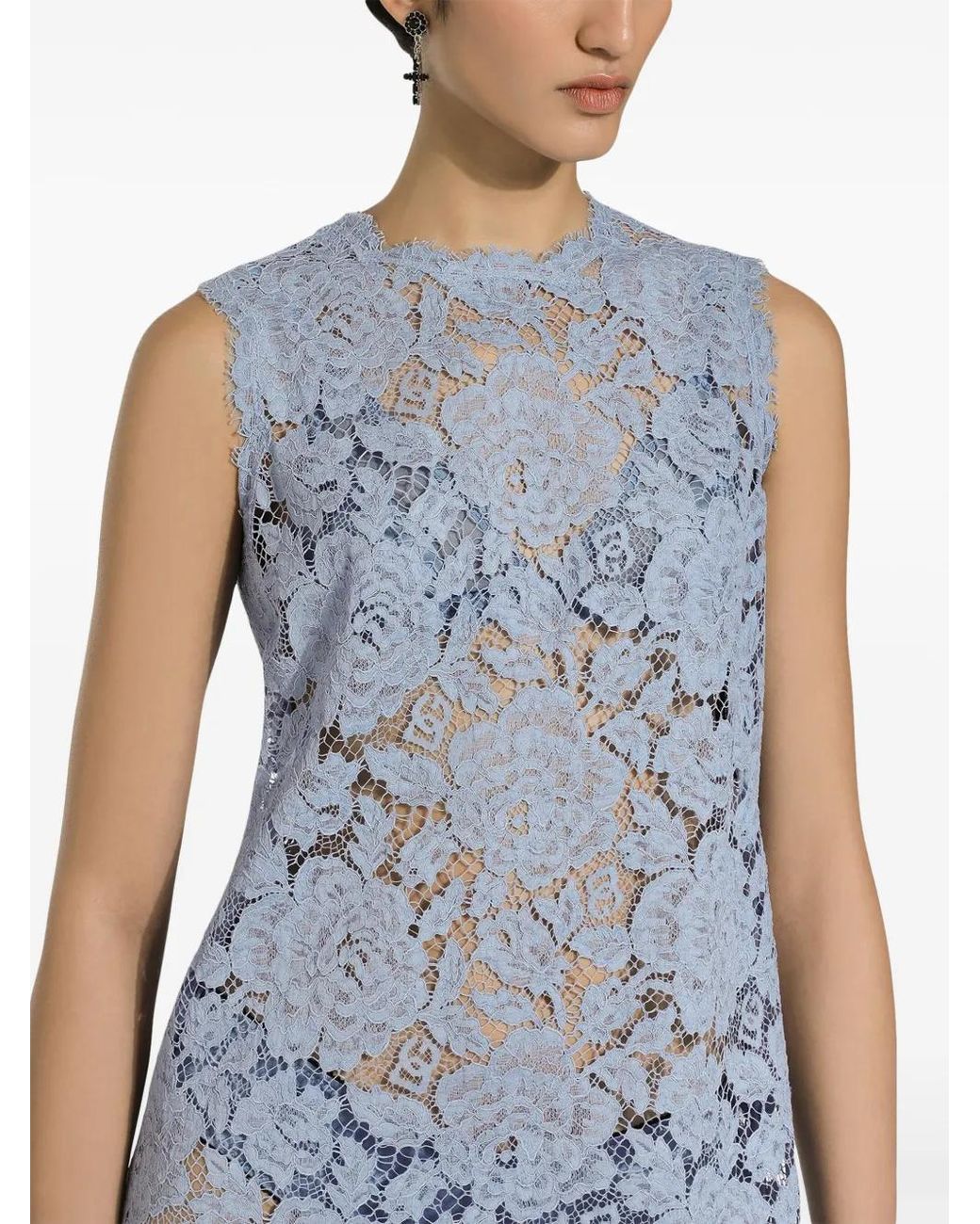 Dolce & Gabbana Blue Lace Dress