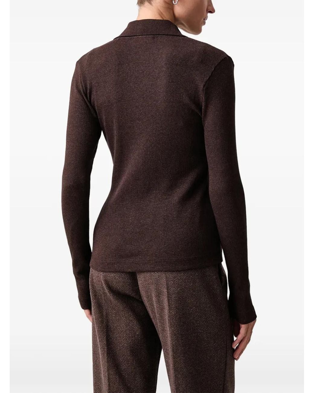 Marc O' Polo Black Slim-Fit Ribbed-Knit Shirt