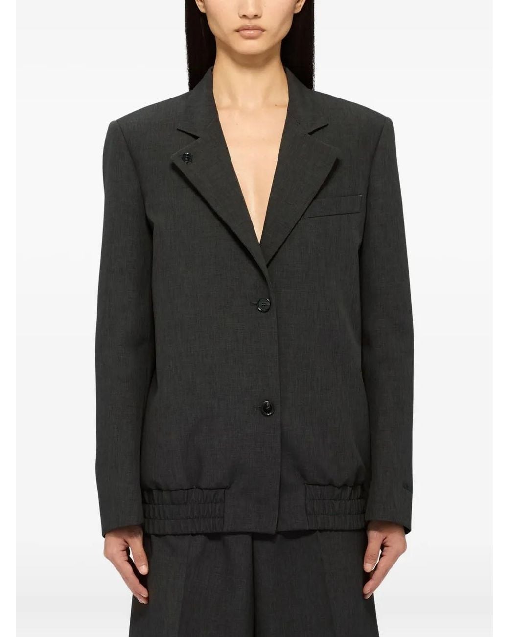 MSGM Black Long-Sleeve Jacket