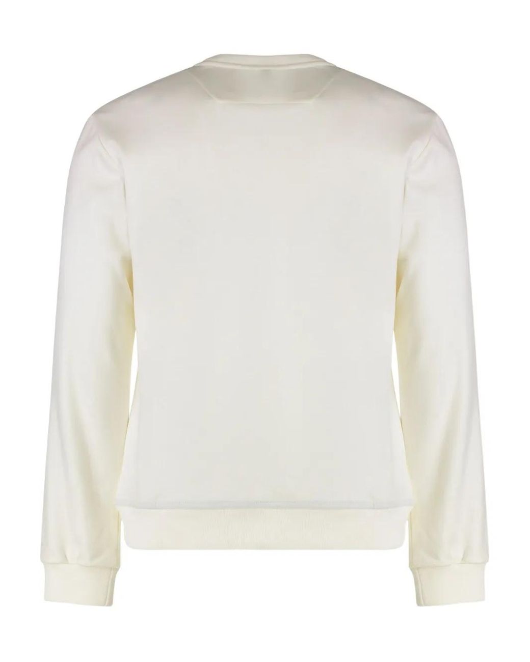 Moorer White Ribbed-Knit Wool Sweater for men