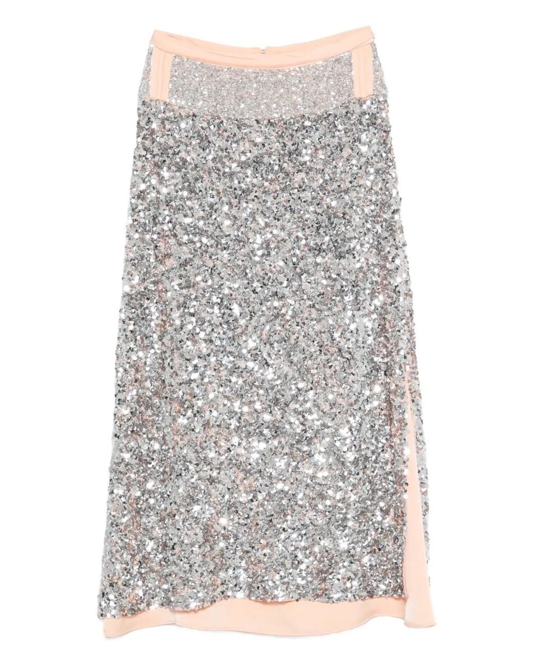 Rabanne Gray Sequin-Embellishment Maxi Skirt