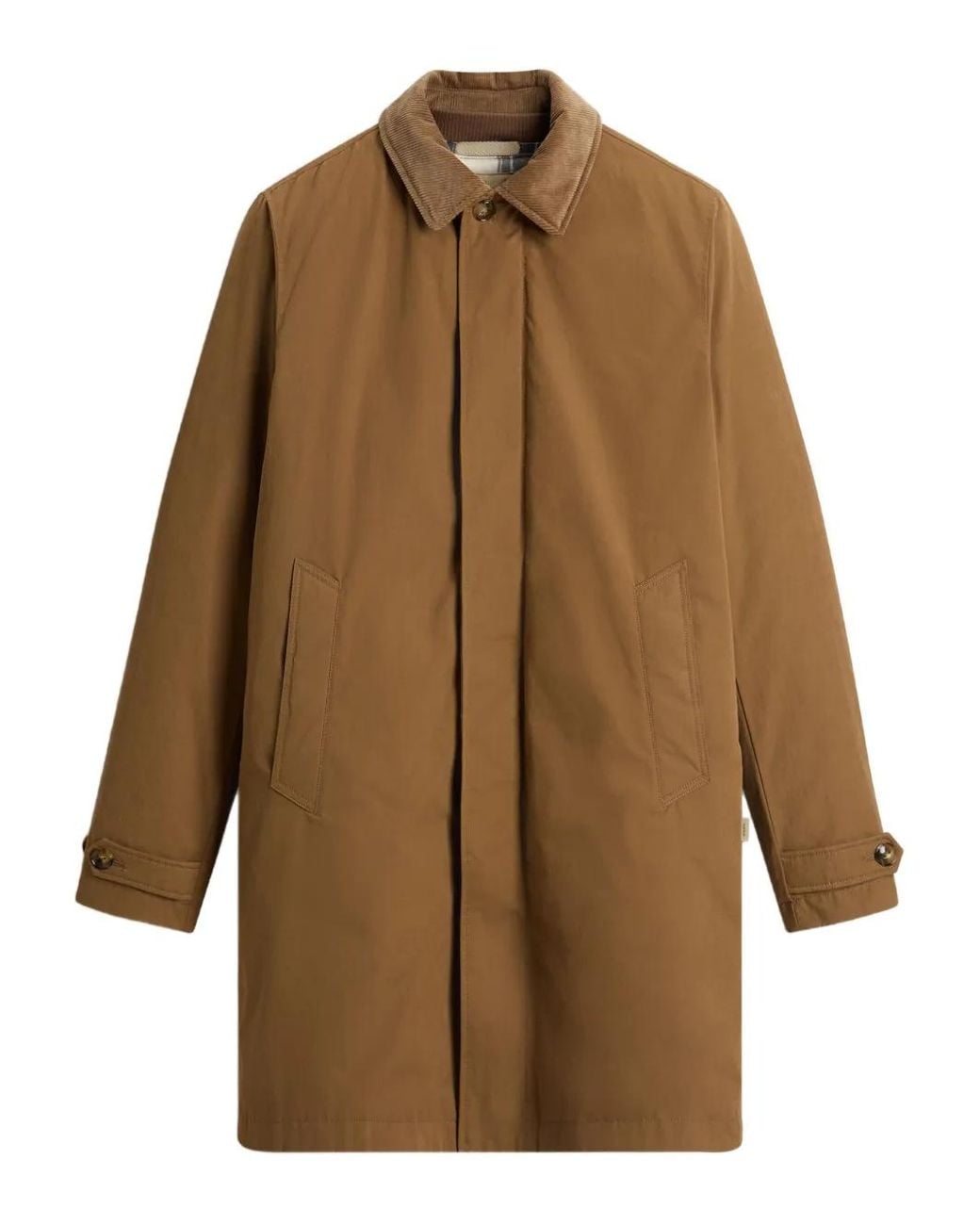 Woolrich Natural Long-Sleeve Padded Coat for men