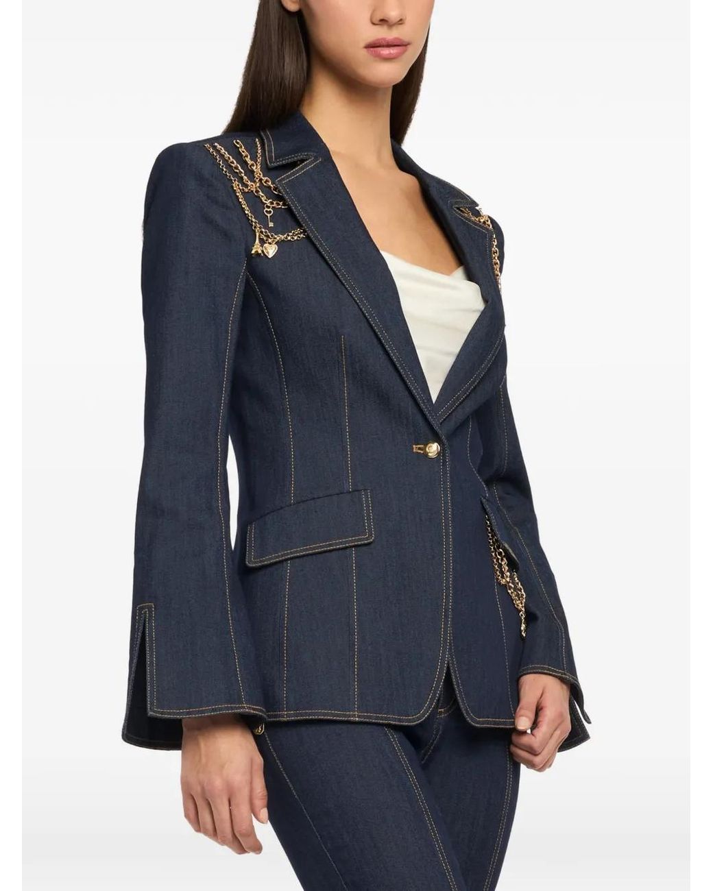 Cinq À Sept Blue Danicka Chain Blazer