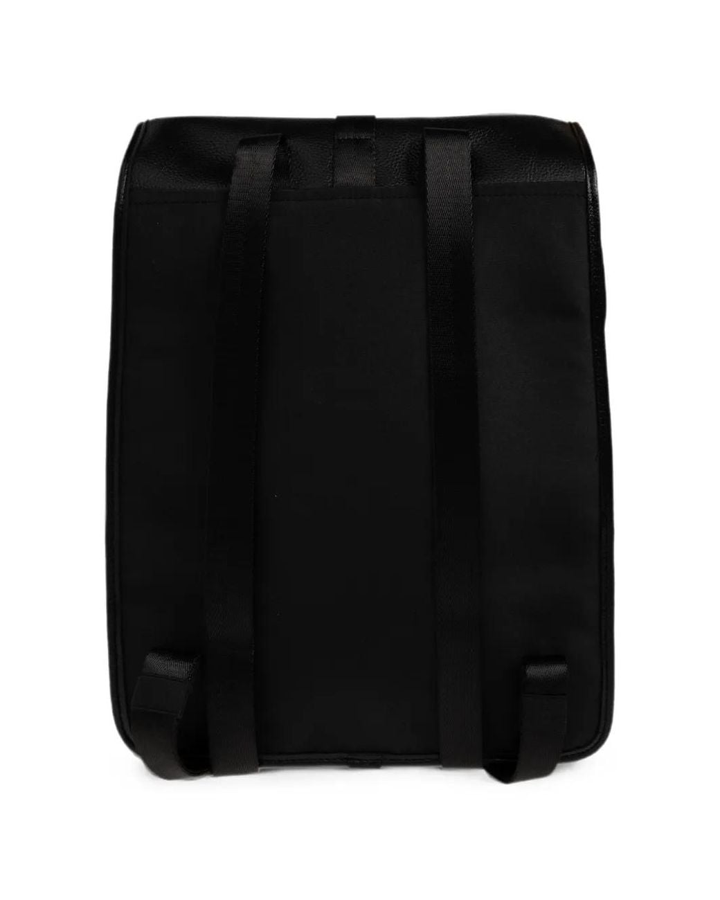 EA7 Black Logo-Patch Buckle-Fastening Backpack