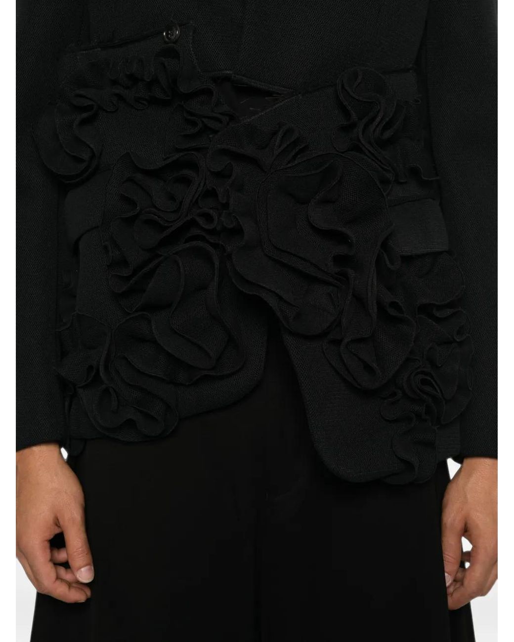 Comme des Garçons Black Blazer À Volants for men