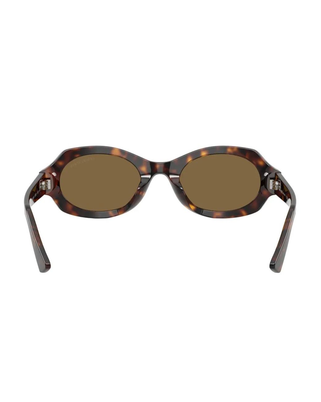 Giorgio Armani Brown Tortoiseshell Oval-Frame Sunglasses