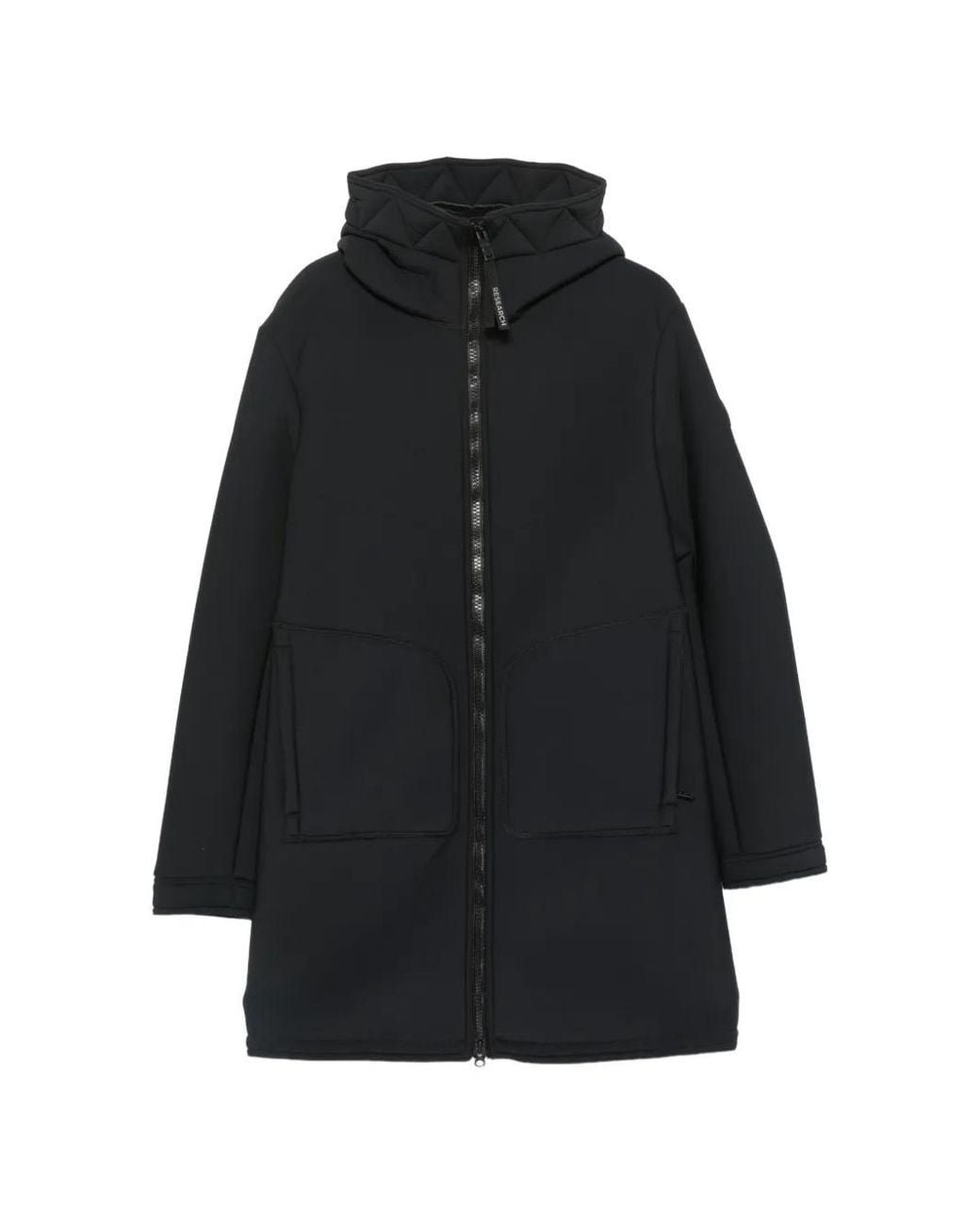 Colmar Black Hooded Quilted-Trim Coat for men