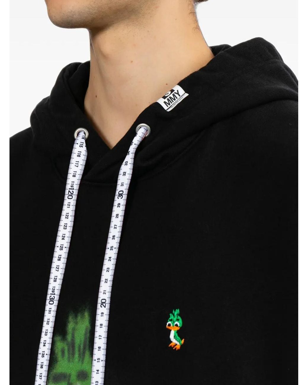 Maison Mihara Yasuhiro Black Leon Printed Hoodie