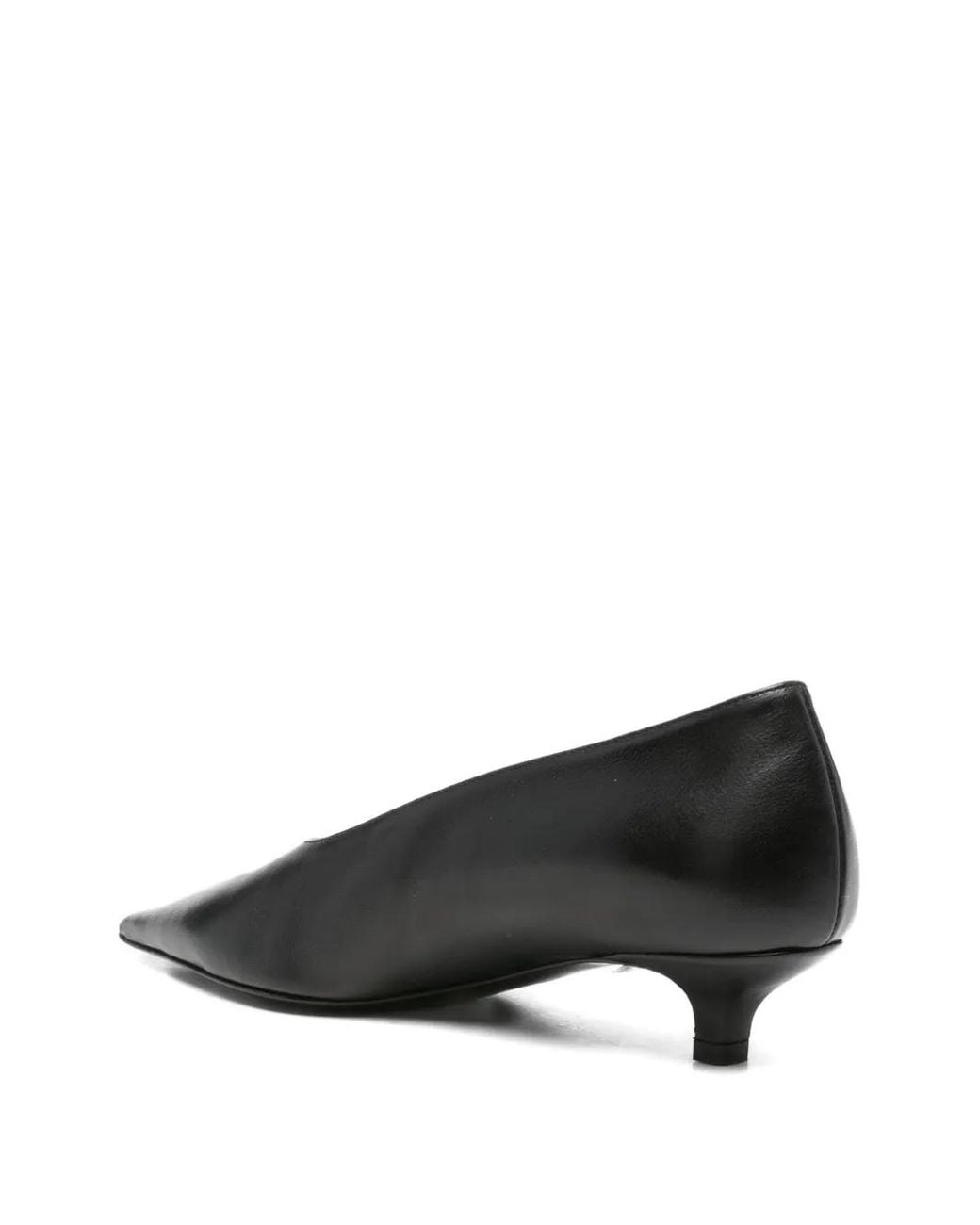Totême Black Sharp Nappa Kitten Pumps
