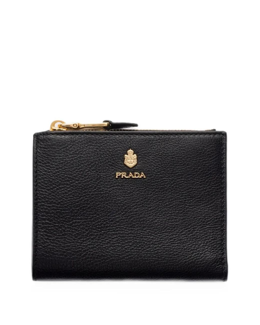 Prada Leren Portemonnee in het Black