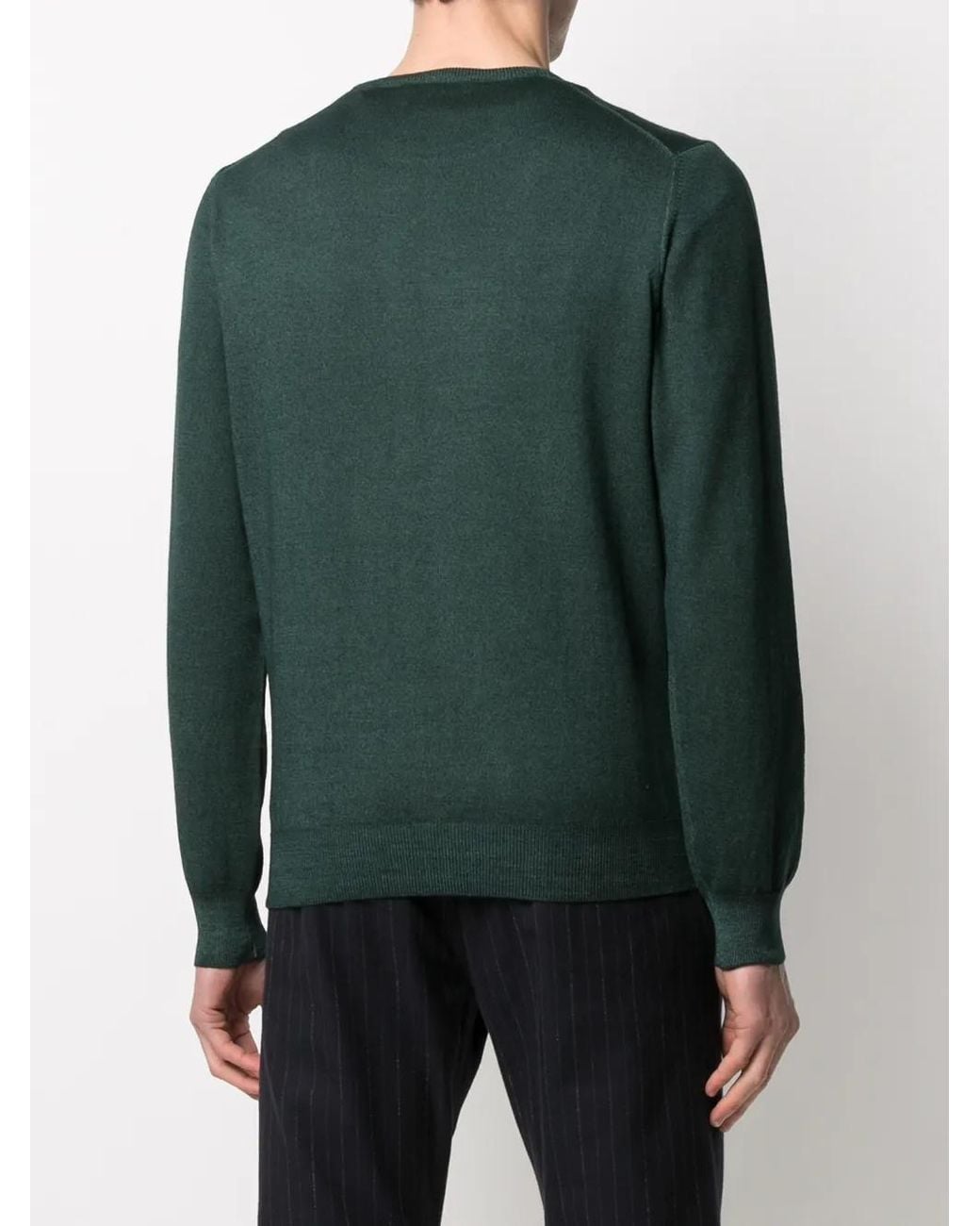 Fileria Green Crew-Neck Jumper for men