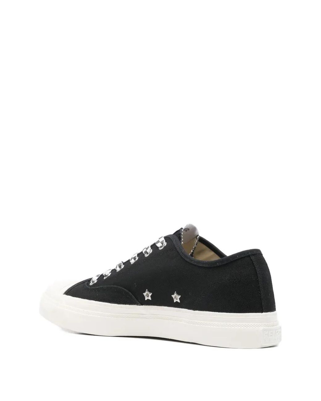 KENZO White Baskets En Coton À Lacets for men