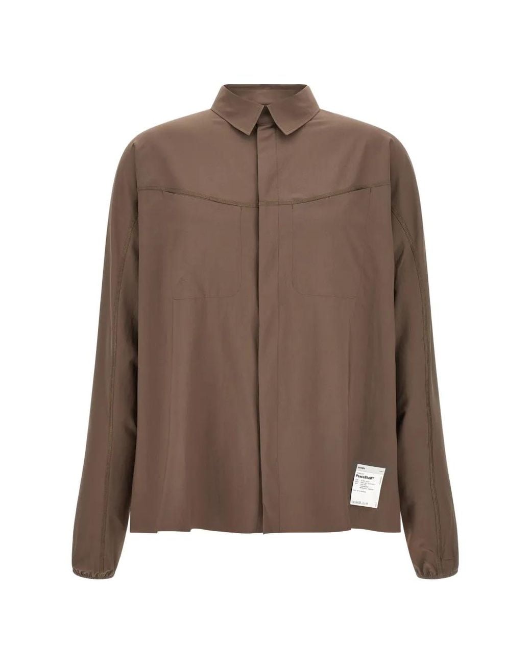 Camicia Peaceshell River di Satisfy in Brown da Uomo