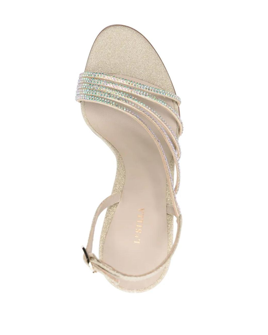 Le Silla White Scarlet 105Mm Glitter Sandals